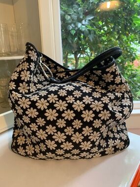 Glenda Gies **rare**  satchel / hobo / tote in ditsy daisy print